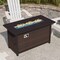 Flash Furniture Black/Espresso 50,000 BTU Patio Fire Pit Table YO-GYM81008-BK-GG - alternate 4